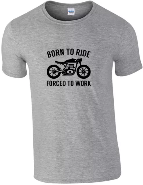 Born To Ride, Forced To Work Motorcycle T-Shirt, Motorcycling, All Sizes,