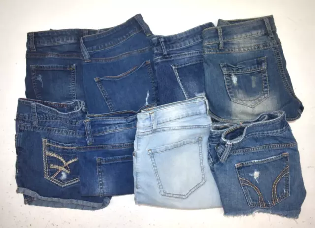 Wholesale Bulk Lot Of 8 Juniors Size 7 Casual Spring Summer Denim Shorts