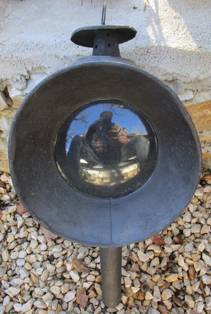 Grande Lampe De Calèche Ancienne En Cuivre - Pour Restauration - Environ 50 X 20 Cm