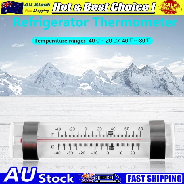 Portable Fridge Thermometer Hanging Hook Plastic Temperature Gauge Kitchen Tools
