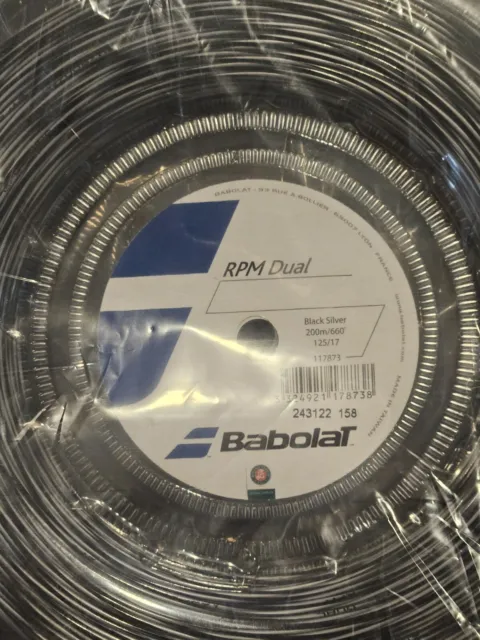 BABOLAT RPM DUAL 17 Gauge Tennis String Reel, Brand New, 660 Ft