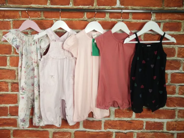 PACCHETTO BAMBINE ETÀ 6-9 MESI M&S NEXT ecc. SET TUTA PIEGHEVOLE LETTINI 74CM