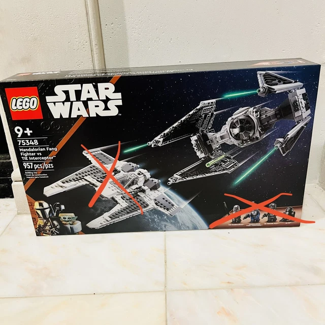 LEGO STAR WARS Mandalorian 75348 Fang Fighter vs Tie - Tie Interceptor ...