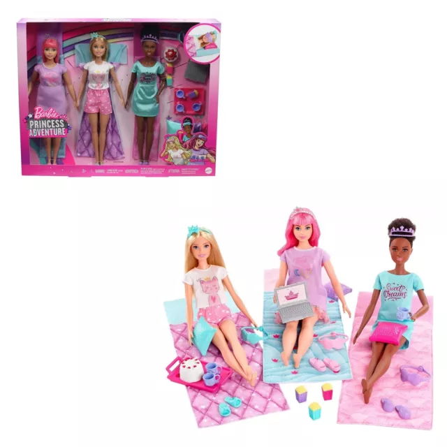 gioco bambola Barbie pigiama party con accessori giocattolo per bambina mattel