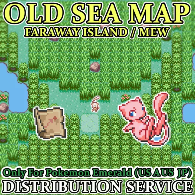 Pokemon Emerald Event Distribution Service: Mystic Aurora Eon Ticket Old  Sea Map