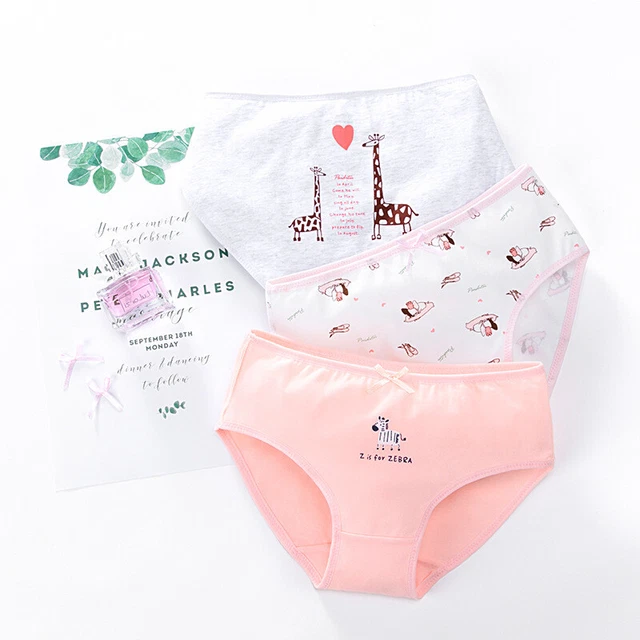 Biancheria Intima Ragazza Slip Knickers Confezioni 3 Cotone Età 2-16 Anni