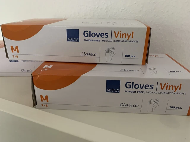 Guantes desechables talla M vinilo sin polvo - guantes desechables - guantes de vinilo