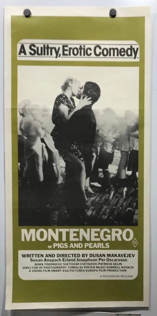 ORIGINAL DAYBILL MOVIE POSTER - MONTENEGRO - OR PIGS AND PEARLS - Susan Anspa...