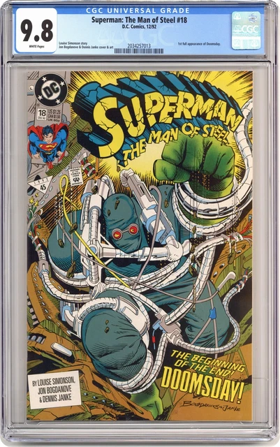 Superman The Man of Steel #18 CGC 9.8 1992 2034257013 1st full app. Doomsday