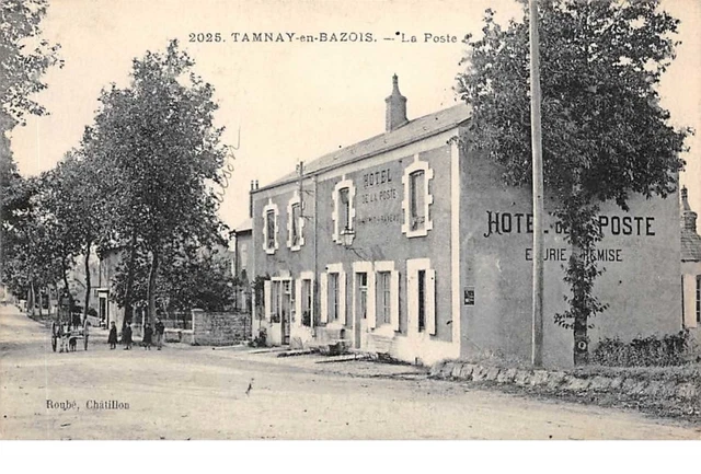 58.n°57203.tamnay en bazois.la poste.attelage de chien
