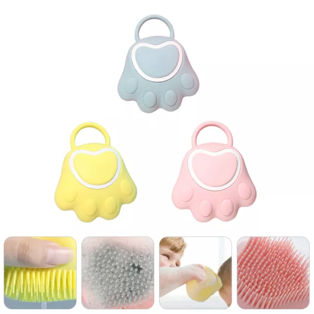 3pcs Cute Silicone Bath Scrubbers for Kids & Adults-RO