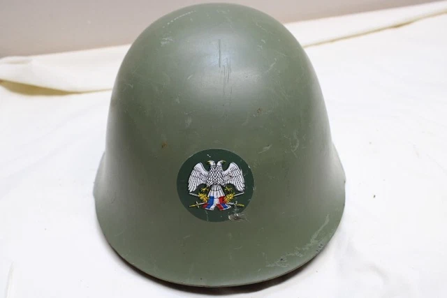 Yugoslavian War Serbian M59 Steel Helmet Covered Red Star Military Army JNA W8