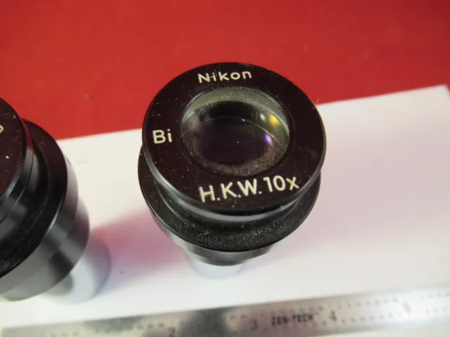 Nikon Japon Paire Oculaire Hkw 10X Bi Optiques Microscope Pièce Comme Est 2