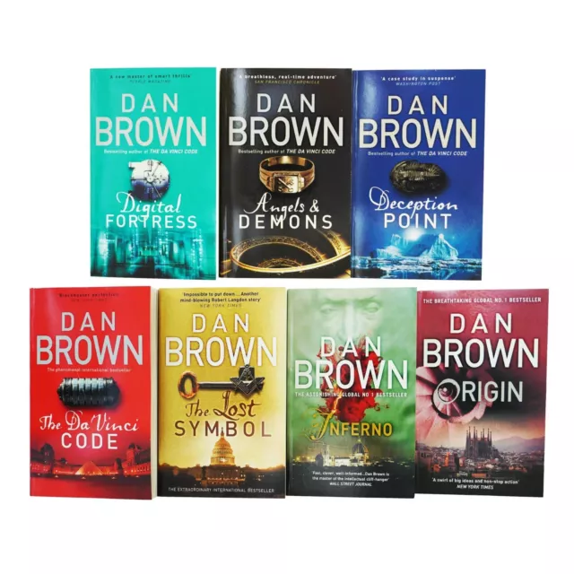 Robert Langdon Series Collection 7 Books Set By Dan Brown - Fiction - Paperback