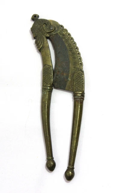 Indian Old Vintage Handcrafted Beautiful Unique Brass Betel Nut Cutter Sarota