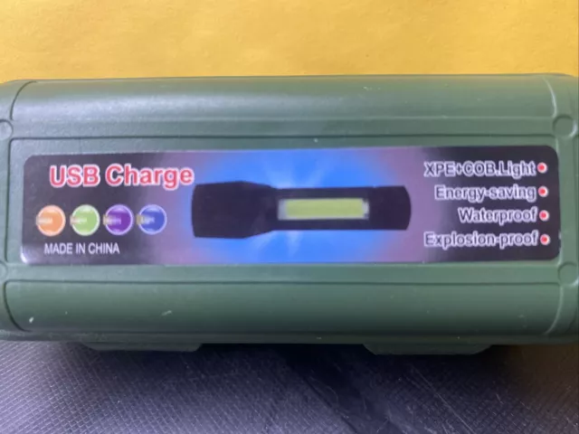 Mini LED Flashlight Small Torch USB Rechargeable Pocket Light Waterproof Box NEW