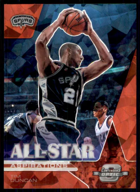 2019-20 Contenders Optic All-Star Aspirations Red Cracked Ice #1 Tim Duncan