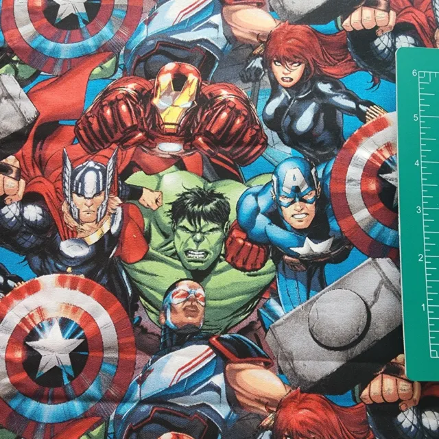 Springs Creative Cotton Quilt Fabric 21"x45" Avengers Marvel Large Print Hulk