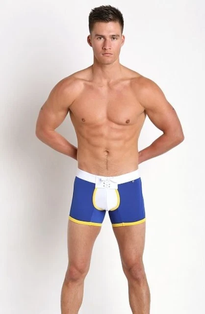 Vintage 2017 TULIO Lace-Up Football Shorts Royal Blue LARGE Timoteo Cellblock 13