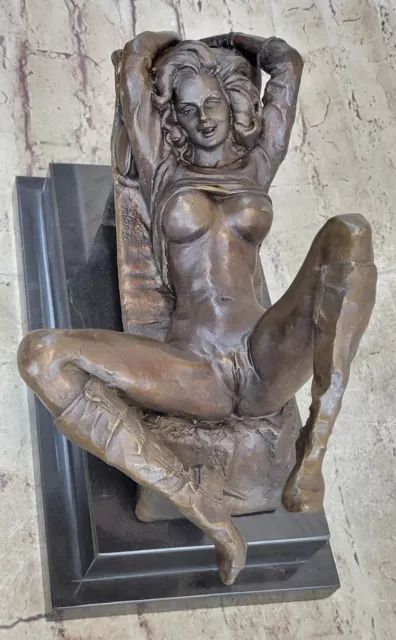 Bronce Escultura Sensual Femenino Carne Erotica Mujer Sexy Niña Estatua De