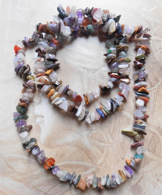 COLLIER SAUTOIR ANCIEN VINTAGE /Scarabées