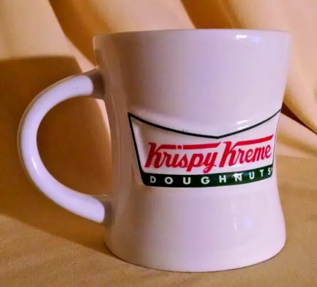 Krispy Kreme Mug Doughnuts Coffee Tea Cup Large 3D Relief Red Green Logo White.