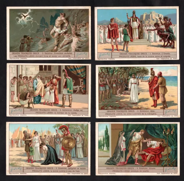 Greek Tragedies Liebig Card Set 1931 Greece Bacchus Prometheus Ajax Stone Statue