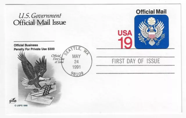 USA UZ5 19c Official Postal Card ArtCraft  FDC CARD