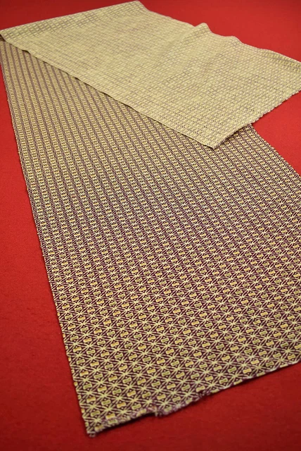 Vintage Japanese Kimono Fabric Wool Antique Boro Kusakizome Dyed 59.4"/KK79/115