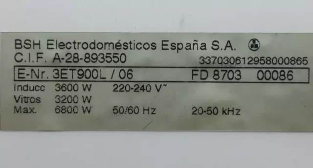 Ventilateur P0221623 Pour BALAY 3ET900L 3