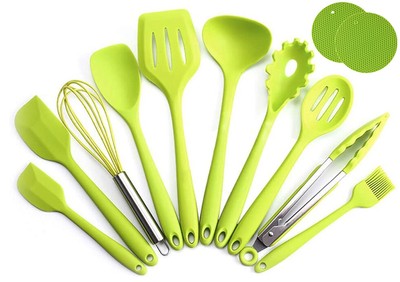HOME 8863001 Servizio Fonduta Antiaderente 10 Pezzi Bianco Utensili da Cucina Plastica Nero 