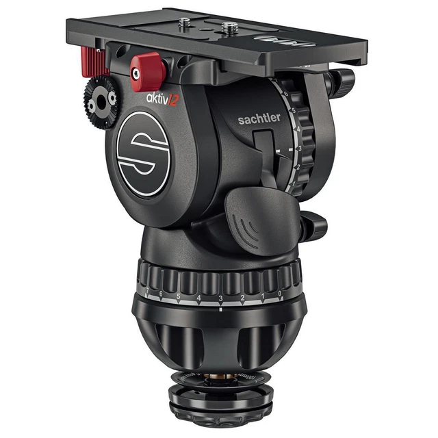 Sachtler aktiv12T 100mm Touch  Go Fluid Head, SpeedLevel  SpeedSwap Technology