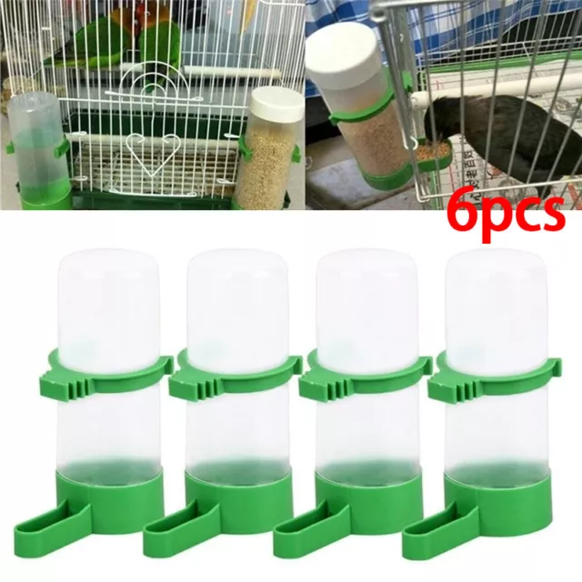 6pc Bird Water Drinker Feeder Automatic Drinking Fountain Pet Drinking Cup B-wf