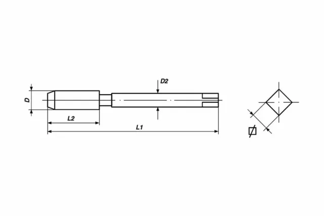 VÖLKEL HSSE BSW 1/4 - BSW 1.1/2 Sackloch-Gewindebohrer DIN 376 Form C/35°RSP 2