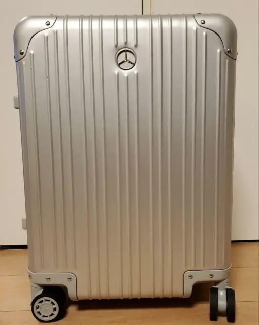 Mercedes Benz Suitcase Carry Bag Benz's novelty 32L Aluminum Silver Japan VG