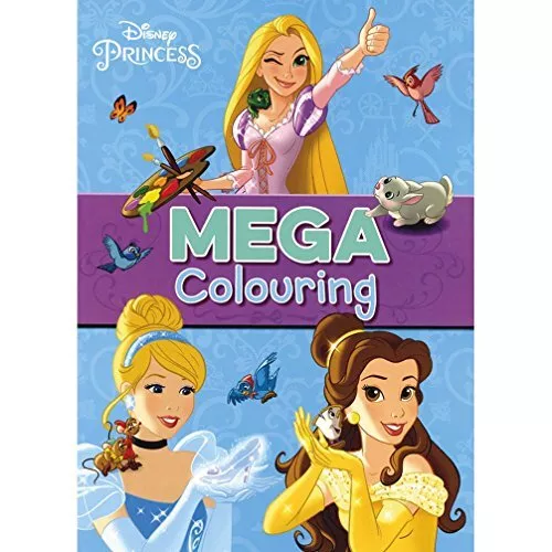 Disney Princess Mega Colouring by Parragon Books Ltd Book The Cheap Fast Free