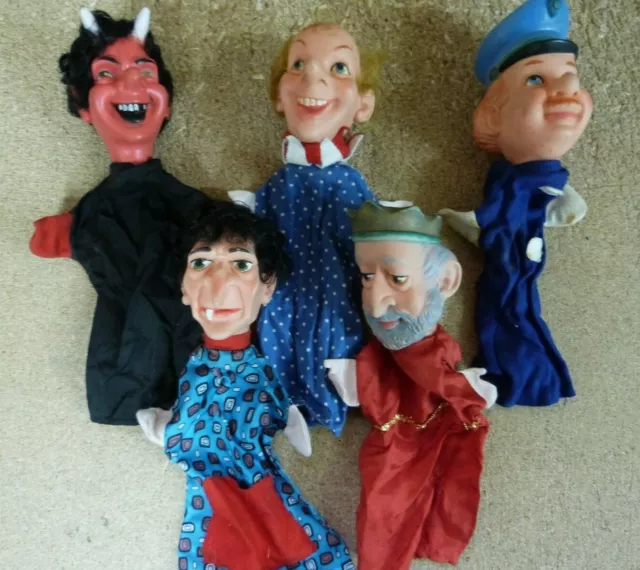 Lote de 5 Marionetas.Famosa.Años 70's