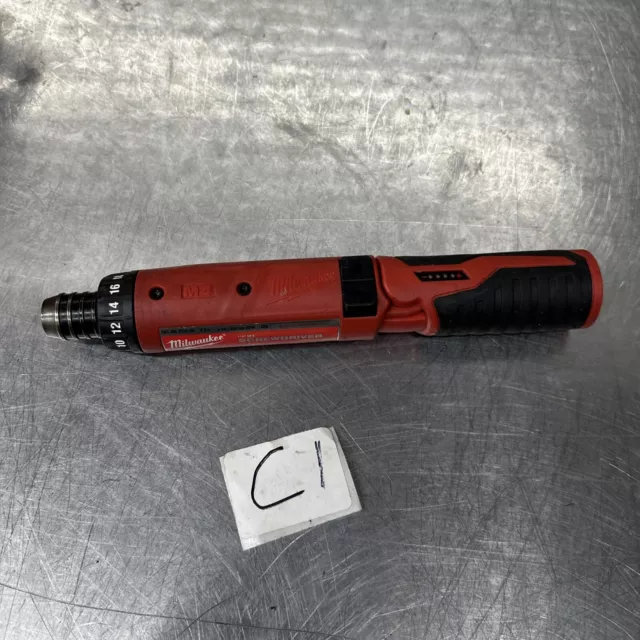 "Milwaukee M4 1/4" Hex Screwdriver - Red (2101-20) For parts .