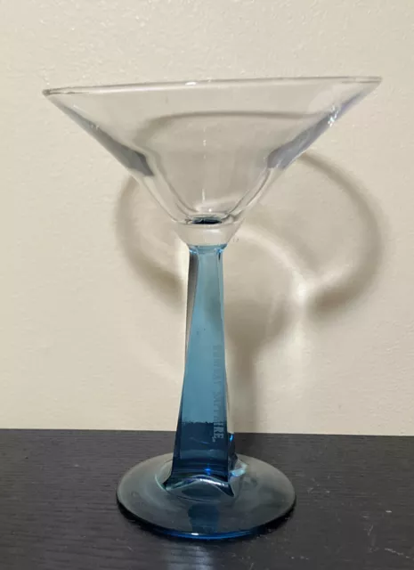 Bombay Sapphire Gin Collector Cocktail Martini Glass Coupe Twisted Blue Stem