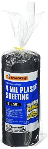350B Polyethylene Sheeting, 3' x 50' x 4 Mil, Black