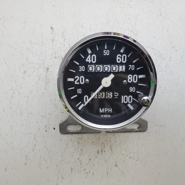 VINTAGE VDO SPEEDOMETER Motorcycle Chopper NOS With Bracket 89.99