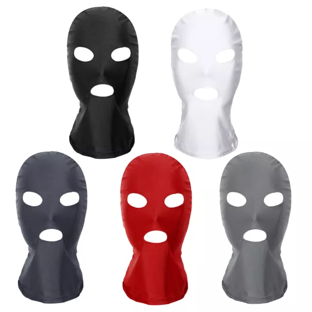 Eye Mouth Opening Stretchy Breathable Solid Color Headgear Cosplay Props Gift x1