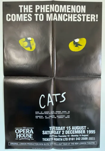 Cats The Opera House Manchester 1995 Large Poster  - GC