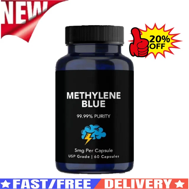 1PACK METHYLENE BLUE Capsules 5mg - USP Grade|99.99% Purity 60 Capsule ...