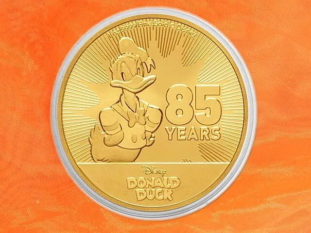 Donald Duck™ 85 Jahre Disney™ 1 oz Gold Münze Niue 2019 Auflage 1000 .9999