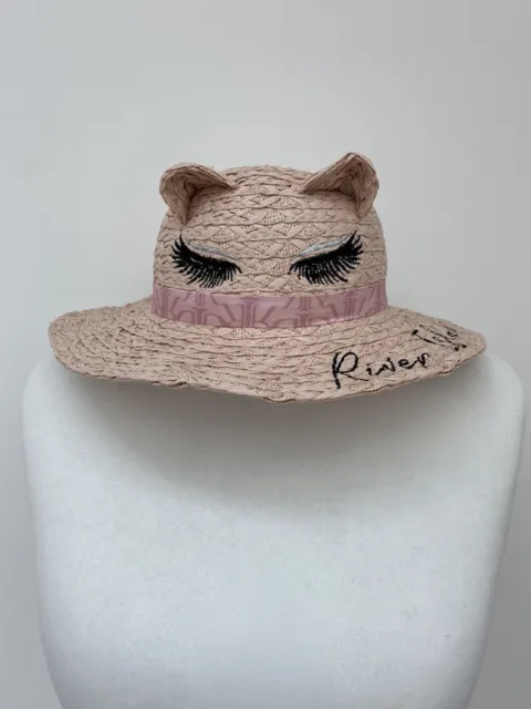 Cappello estivo di paglia River Island mini bambina unicorno rosa chiaro 1-5 anni EU 80-110 cm 4