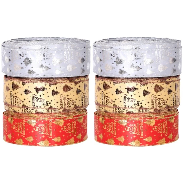 2x Geschenk Verpackung Backen Band Weihnachten Party Decor Band Swirl Wired