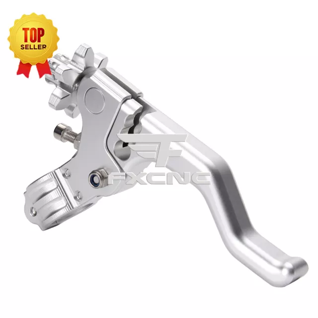FXCNC Silver Performance Stunt Cable Clutch Lever For Honda CBR600RR 2007-2015