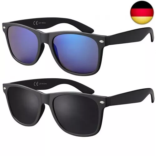 Sonnenbrille La Optica Herren Damen UV400 CAT 3 Retro Sonnenbrillen Set -