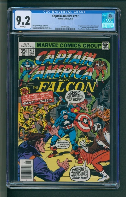 Captain America #217 CGC 9.2 White Pages 1st Marvel Man